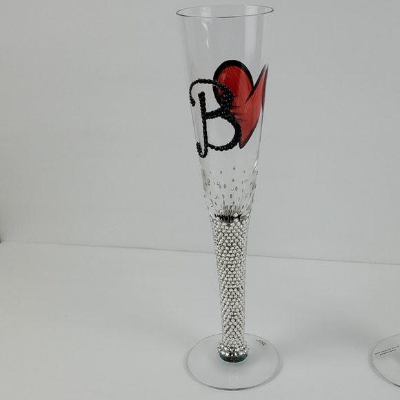 Kosta Boda Bride/Groom Crystal Set of 2 Flutes - Picture 5 of 8